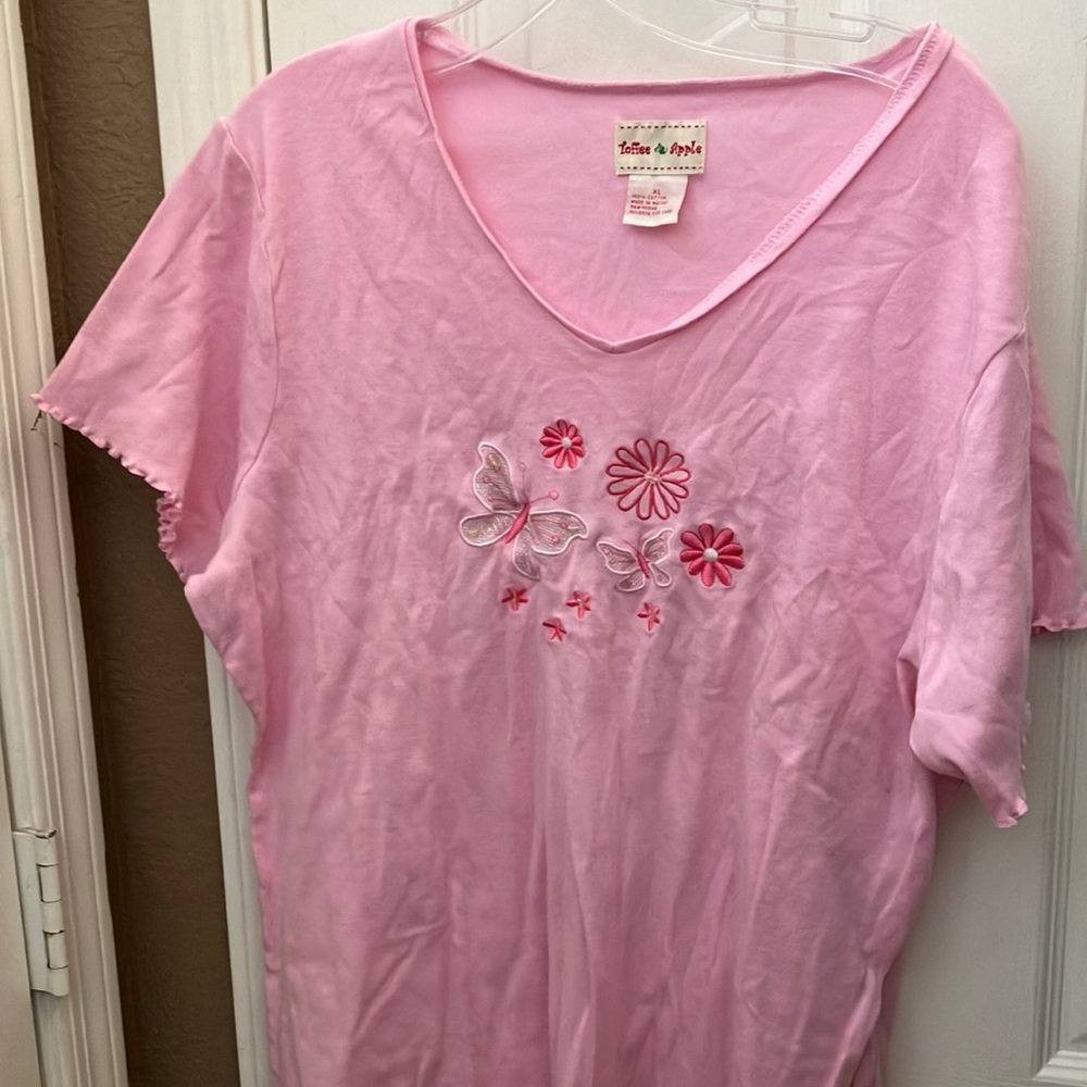 FINAL MARKDOWN Toffee apple lettuce edge tee xl